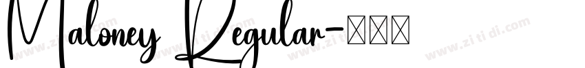 Maloney Regular字体转换
